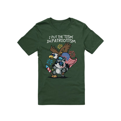 'Tism in Patriotism' T-shirt - Funny Internet Meme Shirt, Patriotic Humor Apparel