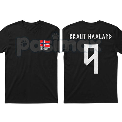 Retro Haaland 9 Norway Soccer Unisex Tee – Erling Haaland Shirt, Vintage Norway Flag Game Day Football Graphic Tee