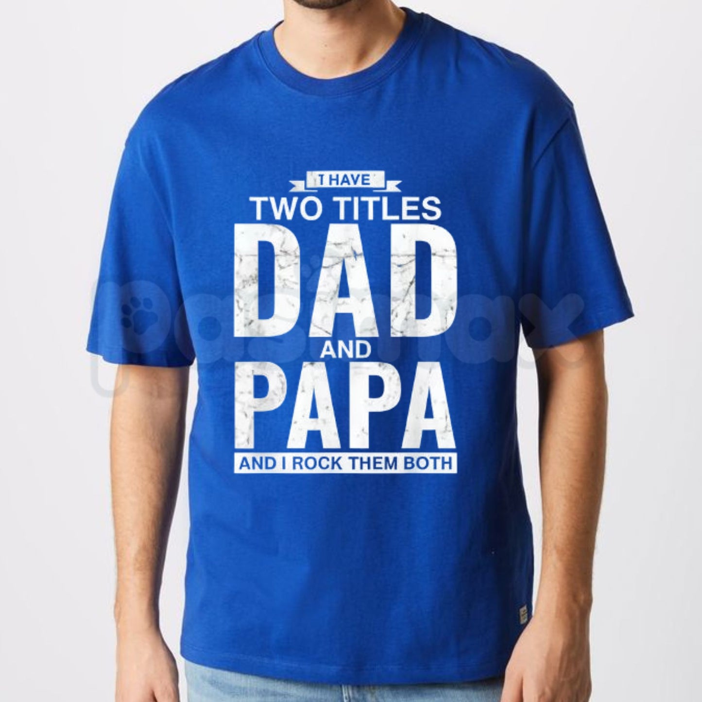 Funny "I Have Two Titles Dad and Papa" T-Shirt – Retro Father's Day Quote Graphic Tee