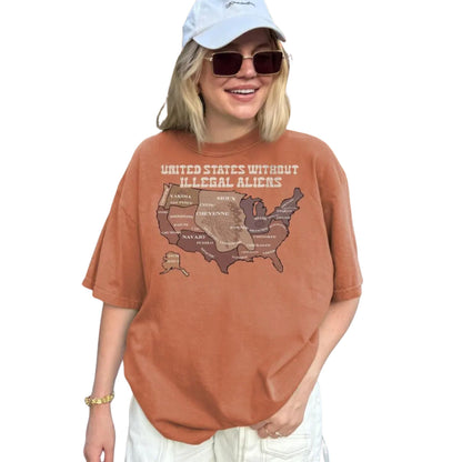 US Without Illegal Aliens Shirt – Bold Patriotic Graphic Tee, Unisex Casual Cotton T-Shirt