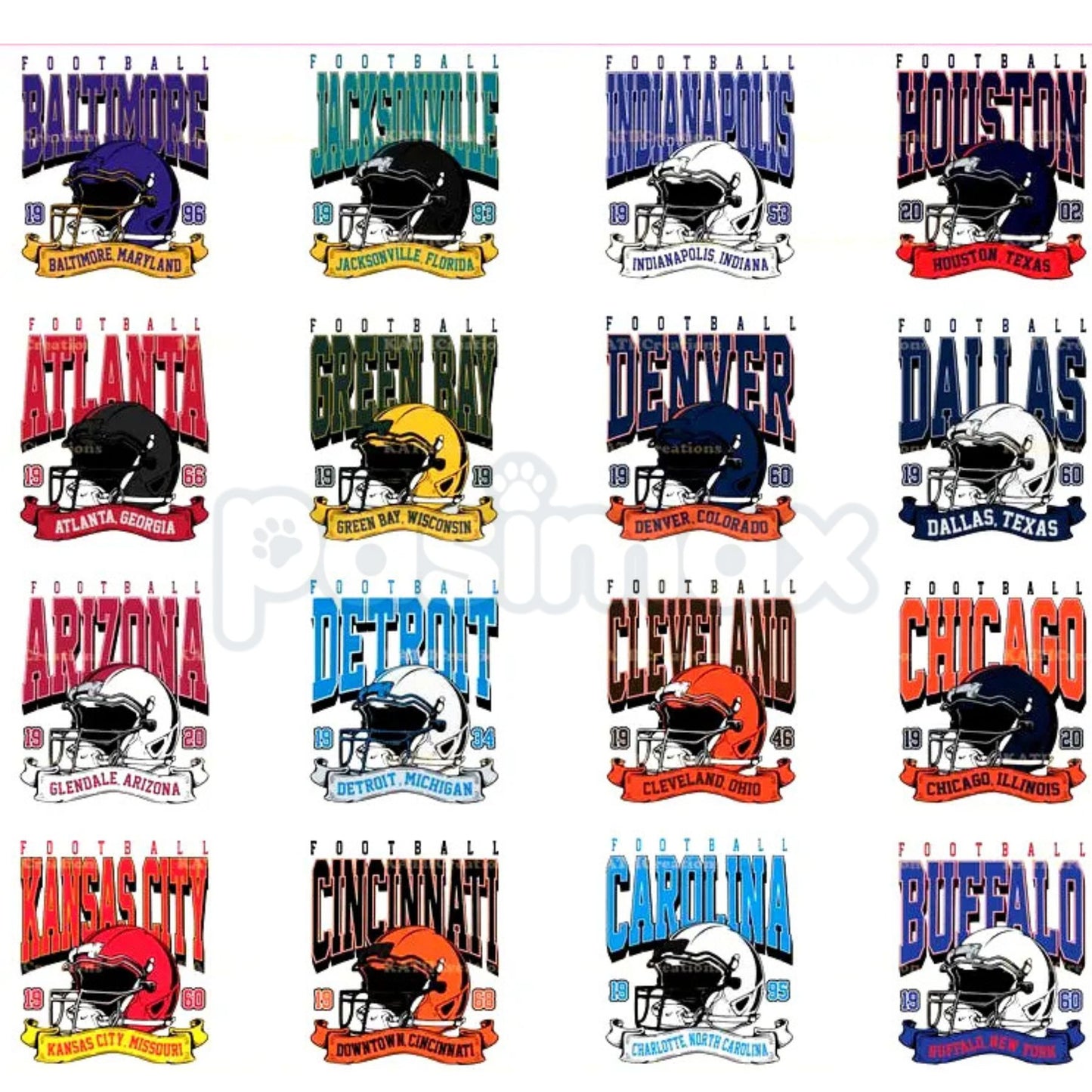 Football Team Print Washed T-Shirt – Vintage Sportswear Graphic Tee, Heavy Cotton Game Day Apparel