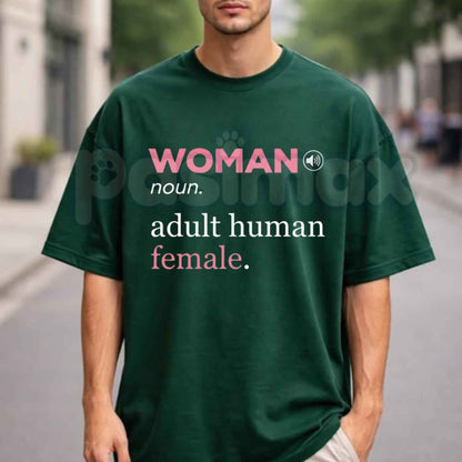 Woman Adult Human Female T-Shirt – Dictionary Definition Graphic Unisex Cotton Tee