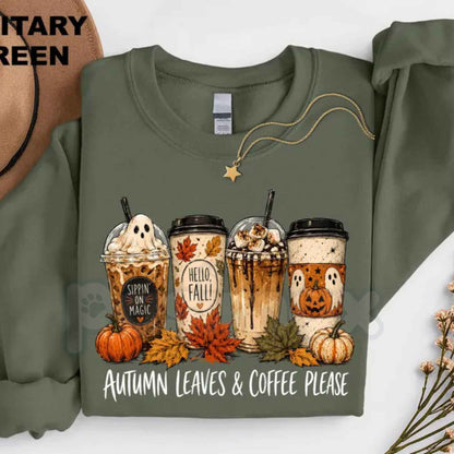 Halloween Coffee Shirt | Ghost Coffee Cup Sweatshirt