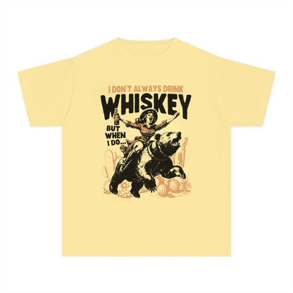 Unhinged Whiskey Graphic Tee – Vintage Western Style T-Shirt on Comfort Colors, Retro Cowboy Shirt, Comfort Colors Unisex Bar Top