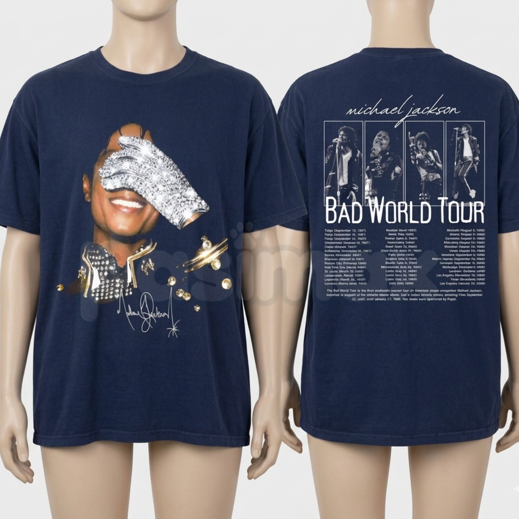 Michael Jackson Bad Shirt | Vintage 90s 2-Sided Graphic Tee – Pasimax