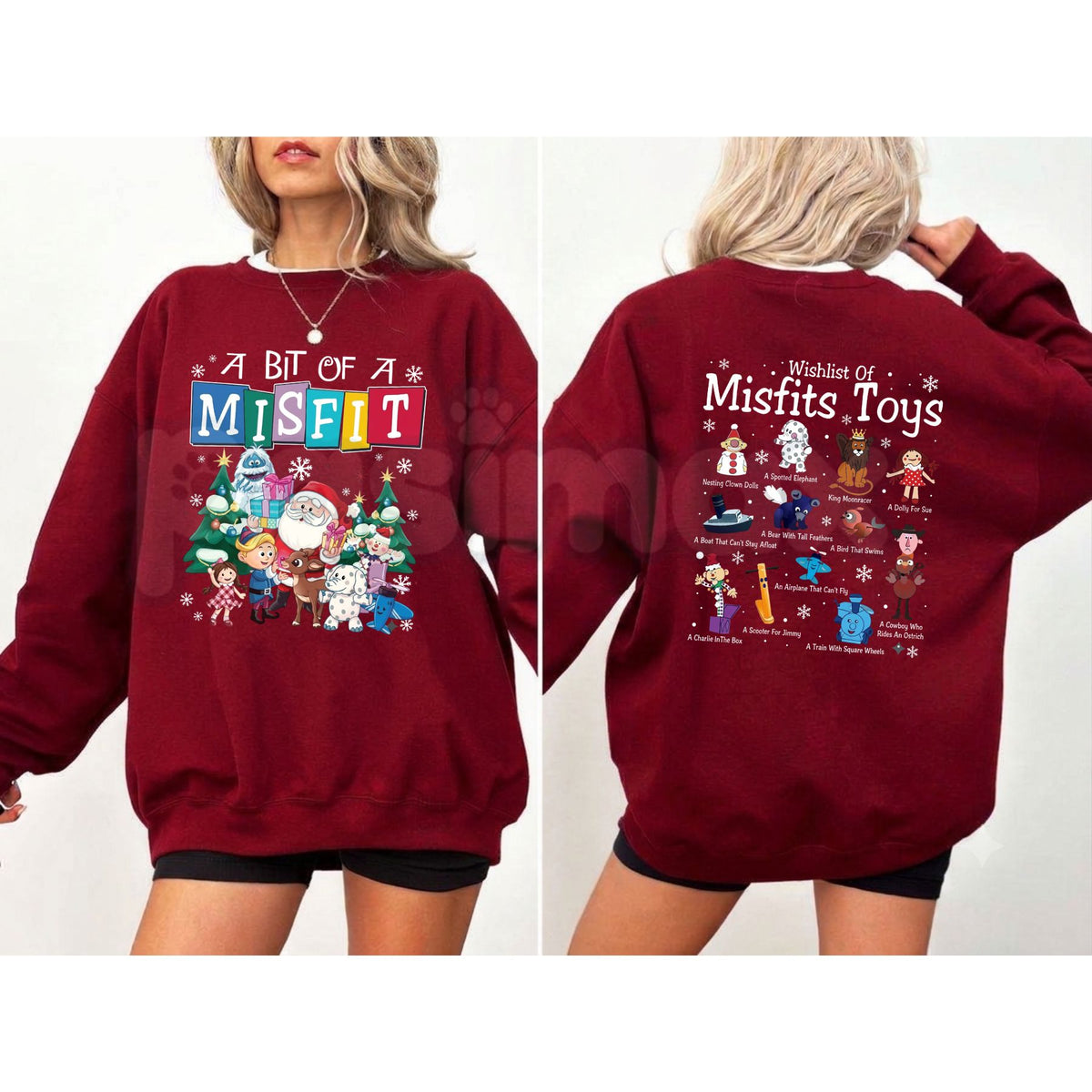 Misfit Toys Christmas Sweatshirt | Vintage Rudolph The Red Nosed Reindeer Crewneck