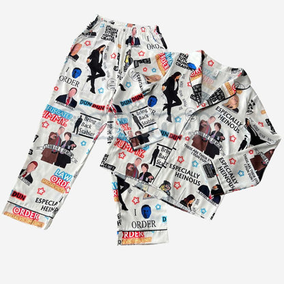 Law & Order Pajamas Set - Movie Christmas Sleepwear for Women, Comfortable Loungewear, Holiday Gift