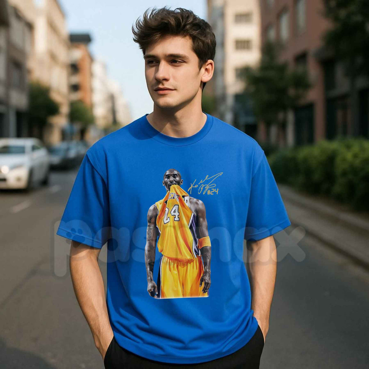 Retro Kobe Bite Character T-Shirt – Mamba Basketball Anime Graphic Unisex Tee