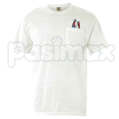 Comfort Colors® Embroidered "Fish Memes" Pocket T-Shirt – Witty Fishing Humor Graphic Tee, Novelty Fisherman Unisex Top