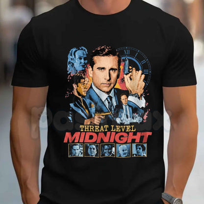Threat Level Midnight T-Shirt – The Office Michael Scarn Retro Unisex Graphic Tee
