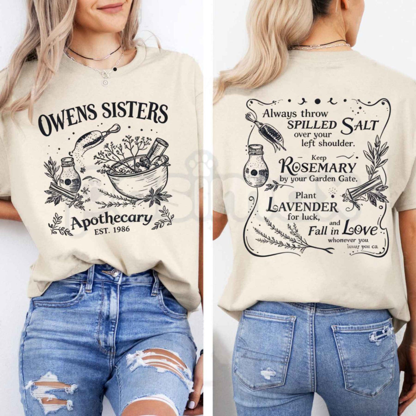 Owens Sisters Apothecary 1986 T-Shirt – Vintage Witchy Botanical Herb Unisex Tee