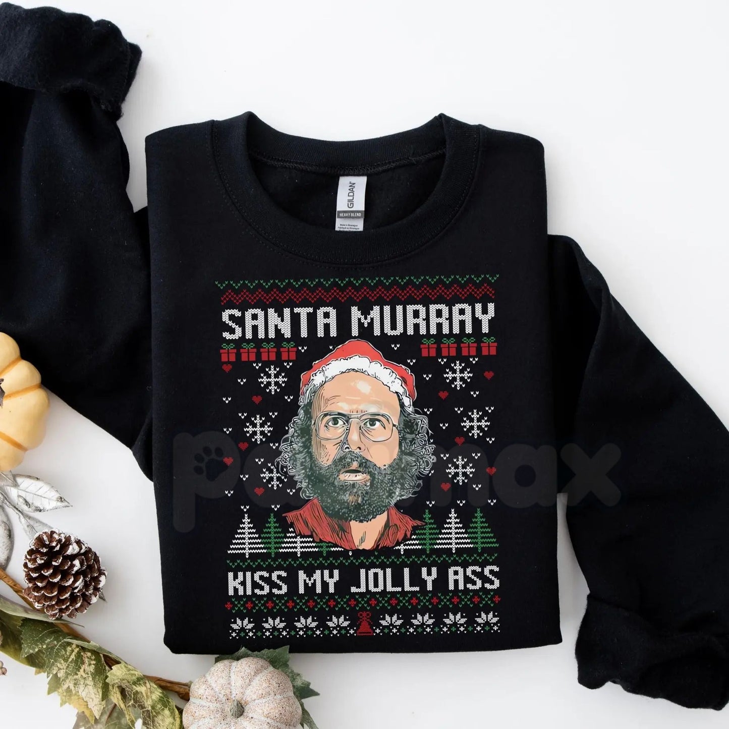 Funny Murray Hawkins Ugly Xmas Sweatshirt | Murray Bauman Fan Jumper | Sarcastic Investigator Holiday Crewneck | Stranger Christmas Gift