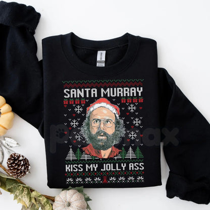 Funny Murray Hawkins Ugly Xmas Sweatshirt | Murray Bauman Fan Jumper | Sarcastic Investigator Holiday Crewneck | Stranger Christmas Gift