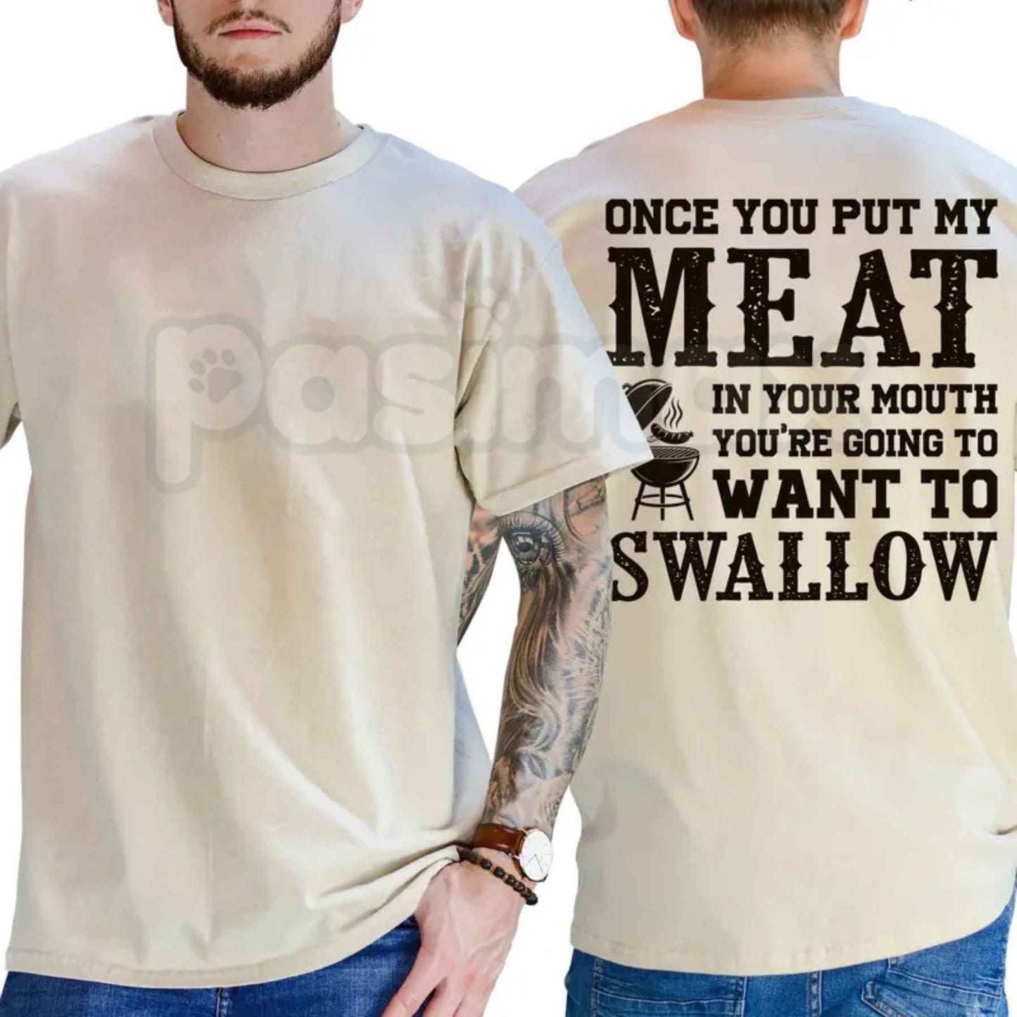 Funny BBQ Meat Lover T Shirt – Grill Master Graphic Tee, Sarcastic Pitmaster Smoker Unisex Classic Vintage Cotton Shirt