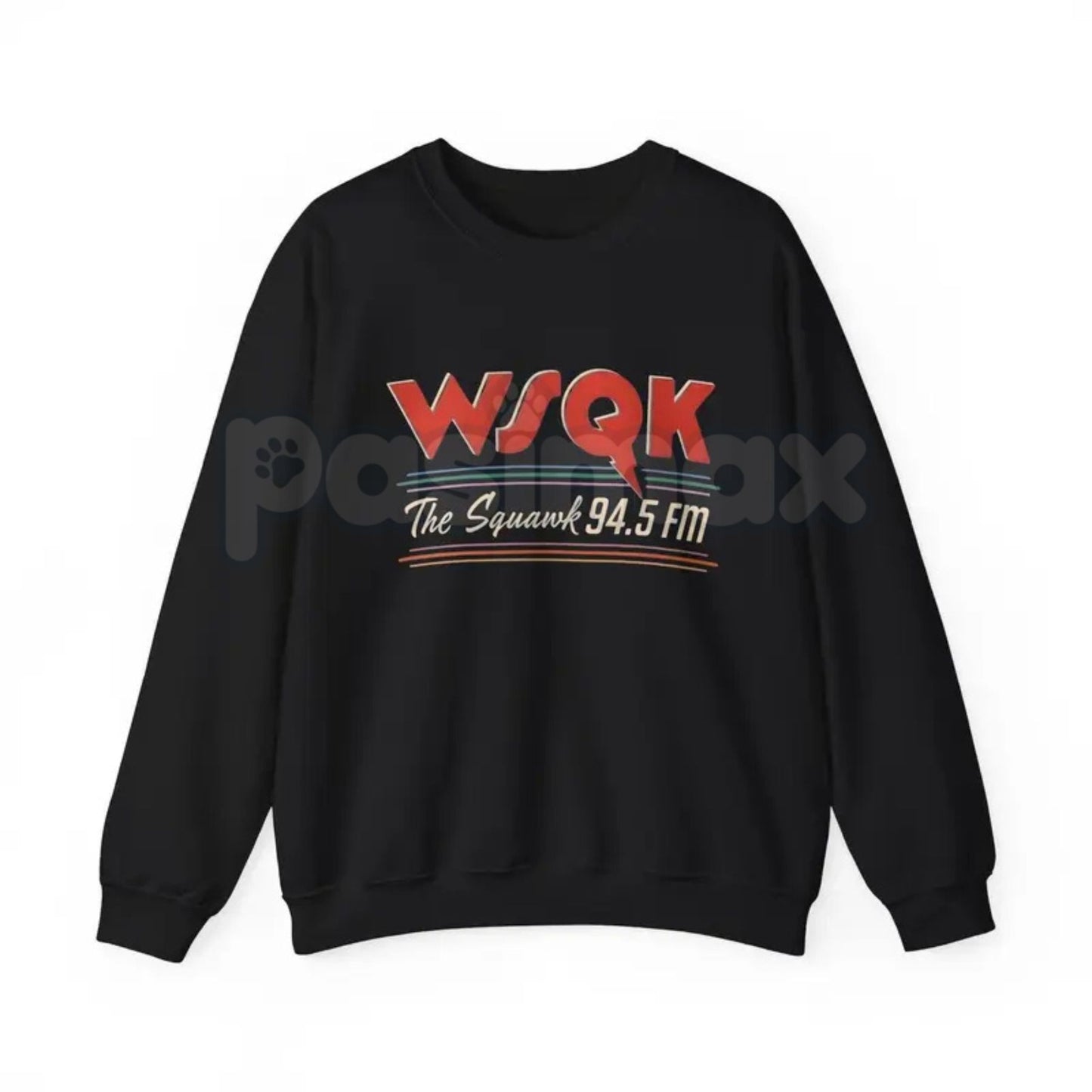 WSQK Radio Staff Sweatshirt | The Squawk 94.5 Hawkins Indiana Jumper | Retro 80s Media Professional Crewneck | Vintage Radio Station Merch