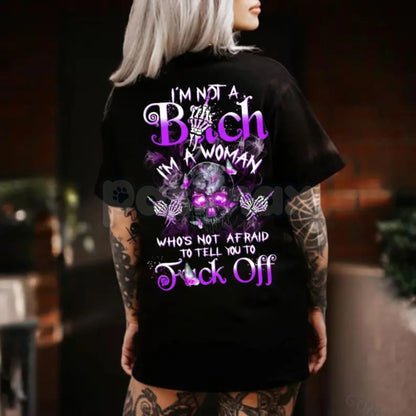 "Not Afraid To Tell You To F Off" Shirt - Bold Woman Slogan Tee, Feminist Empowerment Graphic, Unisex Direct Attitude Gift