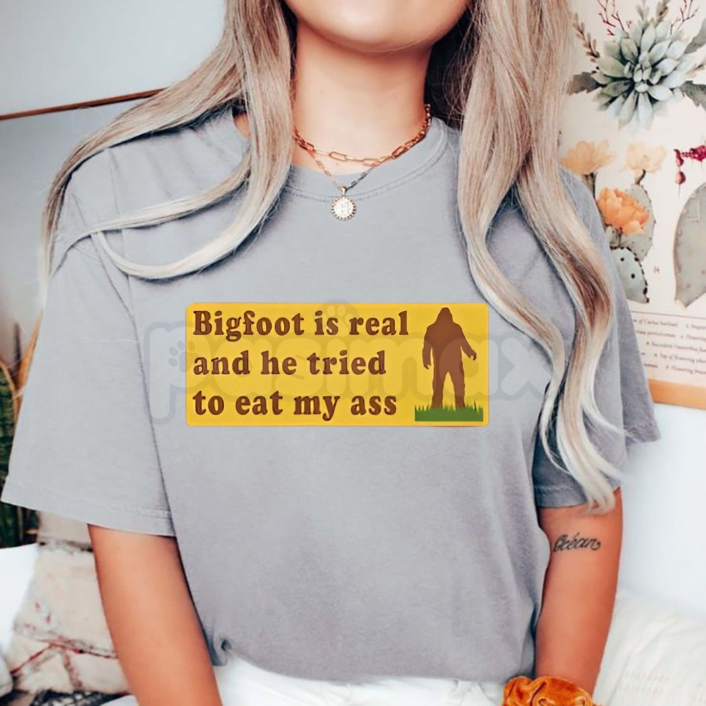 Bigfoot Is Real Funny Meme Shirt - Sarcastic Sasquatch Graphic Tee, Cryptozoology Humor Apparel, Legendary Creature Fan Gift