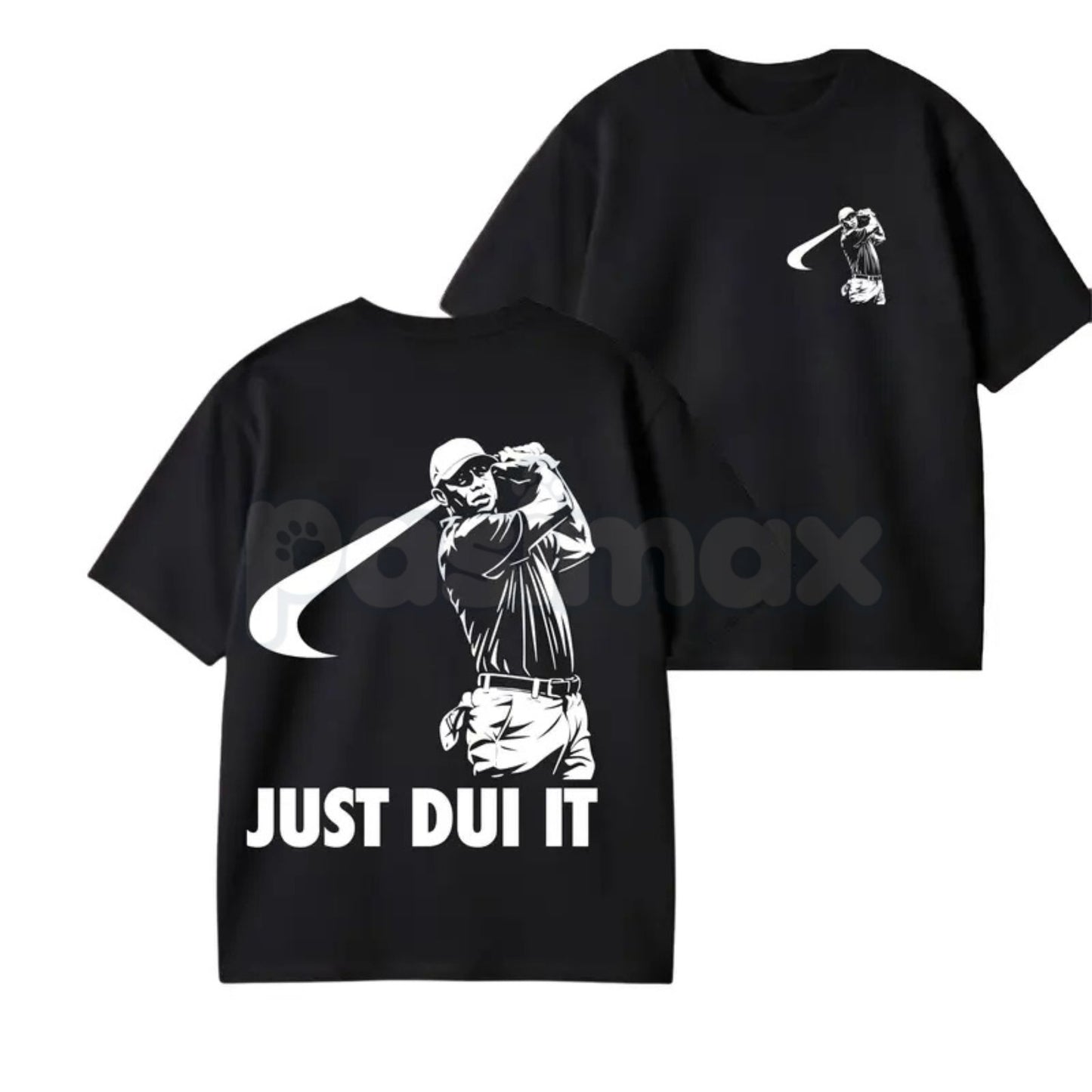 "Just D.U.I. It" Funny Tiger Woods T-Shirt – Sarcastic Golf Meme Graphic Tee, Premium 100% Cotton Sports Satire Top, Soft Lived-In Heavyweight Mugshot Parody Shirt, Made in USA