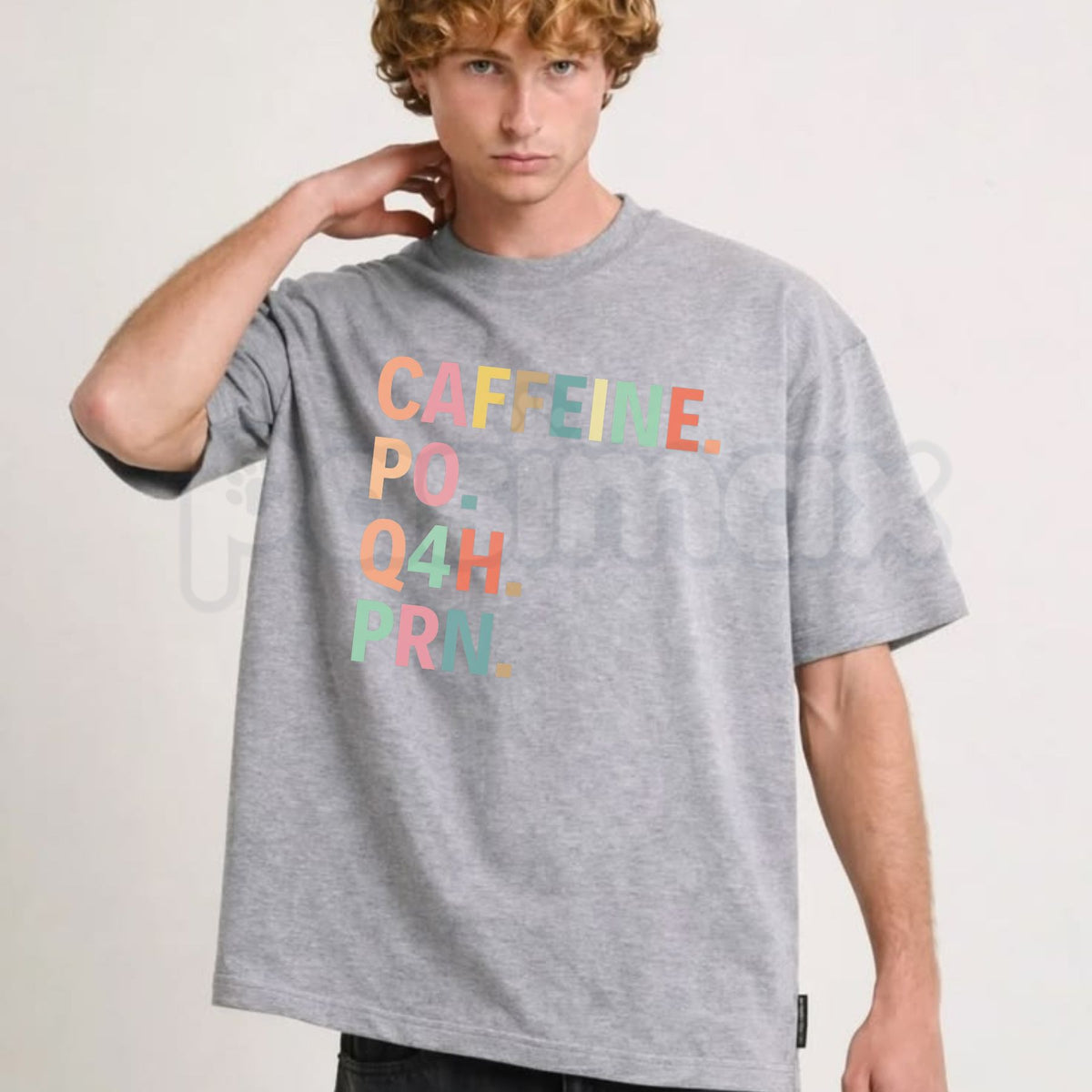 Caffeine PO Q4H PRN T-Shirt – Funny Nurse ICU Medical Prescription Tee