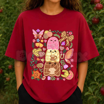 Pan-tasmas Ghost Mexican Conchas T-Shirt – Spooky Cute Halloween Pan Dulce Unisex Tee
