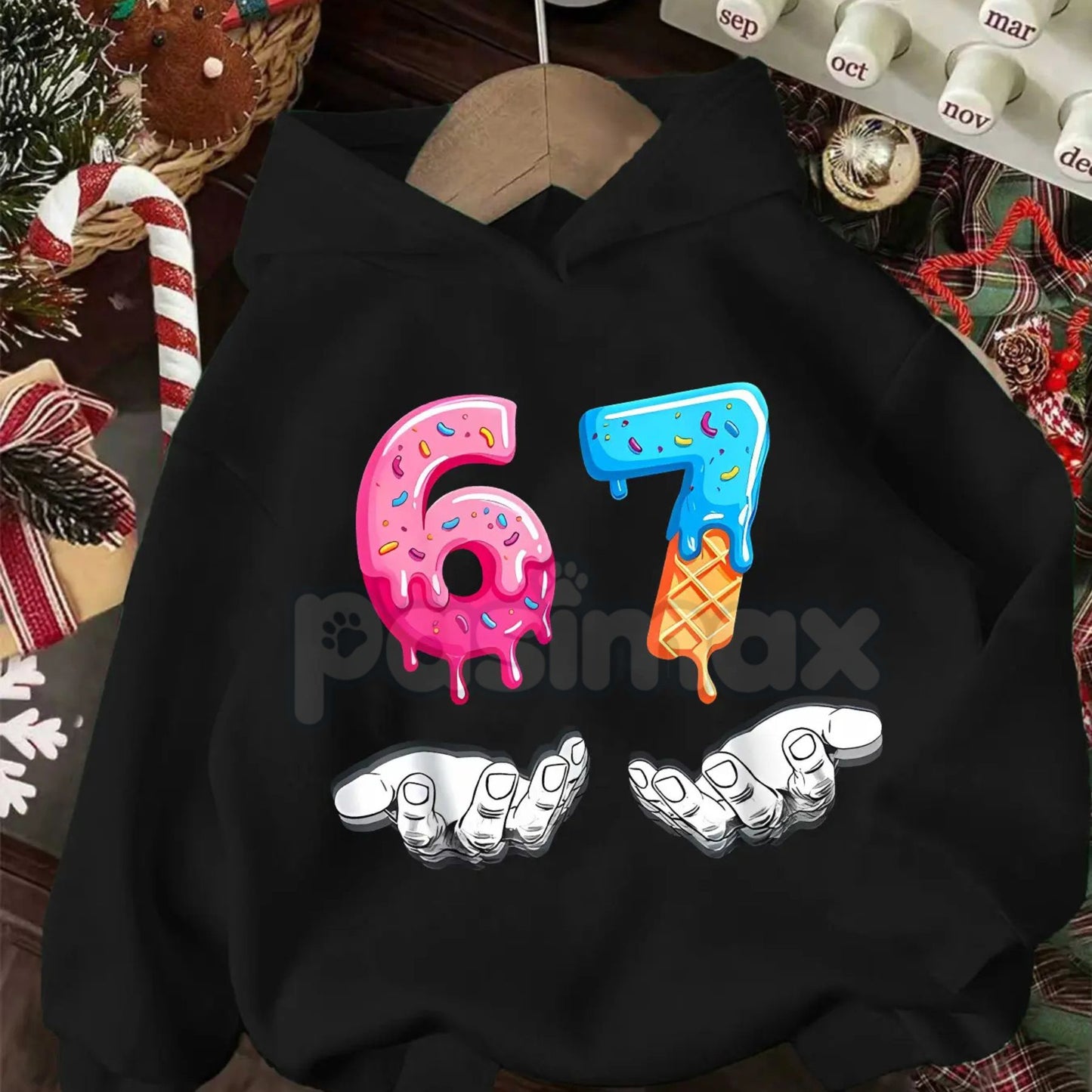 67 Legacy Christmas Hoodie – Six Seven Vintage Year Pullover, Festive Number Graphic Apparel, Unisex
