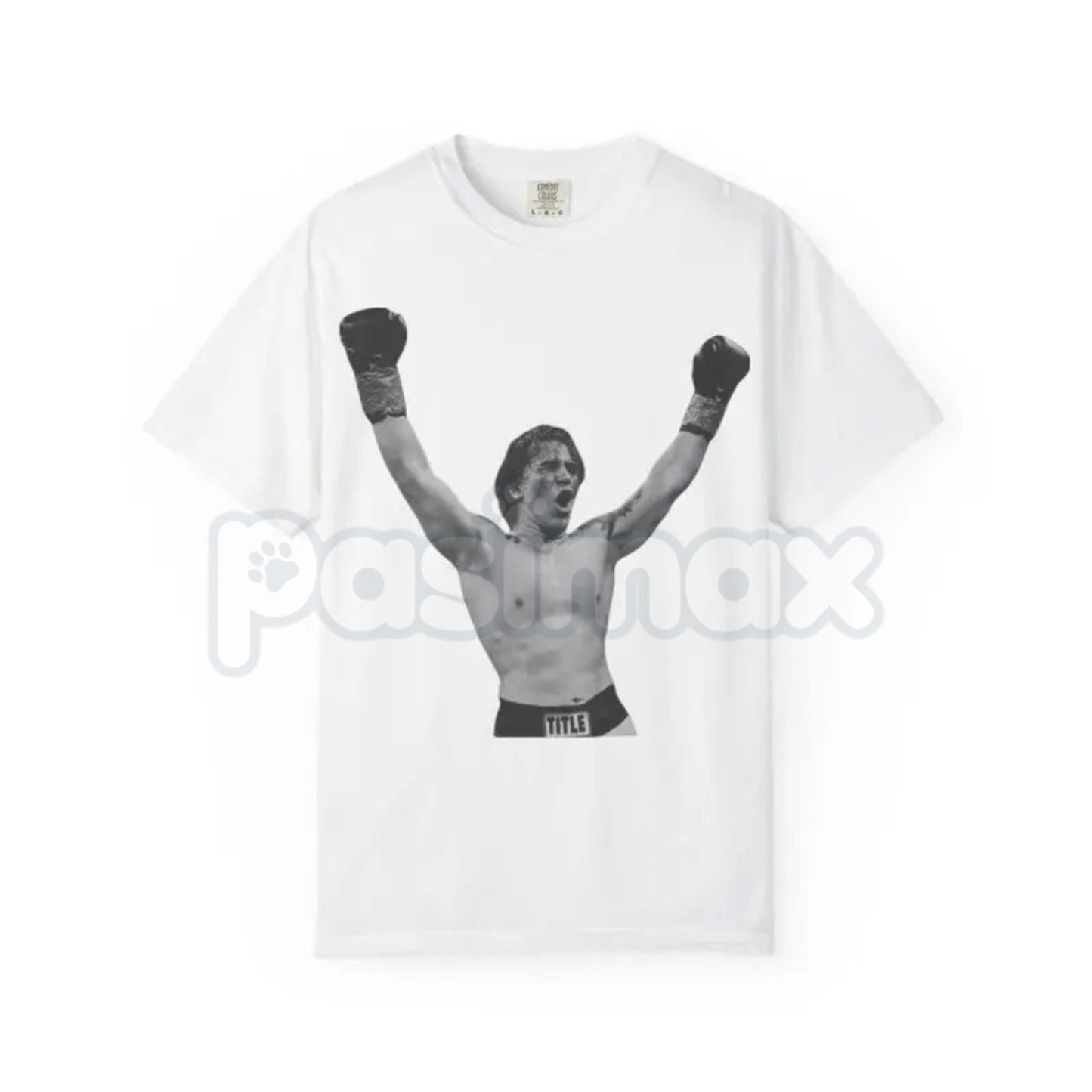 Comfort Colors® Victory Pose Boxing T-Shirt – Retro Hand-Drawn Boxer Illustration, Vintage Sports Aesthetic Tee, Motivational Fighter Gift for Him & Her