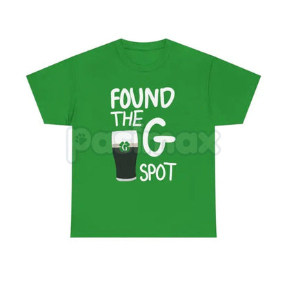 "Found the G" Minimalist St. Patrick's Day T-Shirt - Clean Split the G Stout Graphic Tee, Premium Heavyweight 100% Cotton Irish Humor Top, Sleek Beer Lover Statement Shirt, Modern St. Paddy’s Day Party Apparel, High-Quality Made in USA Pub Gear