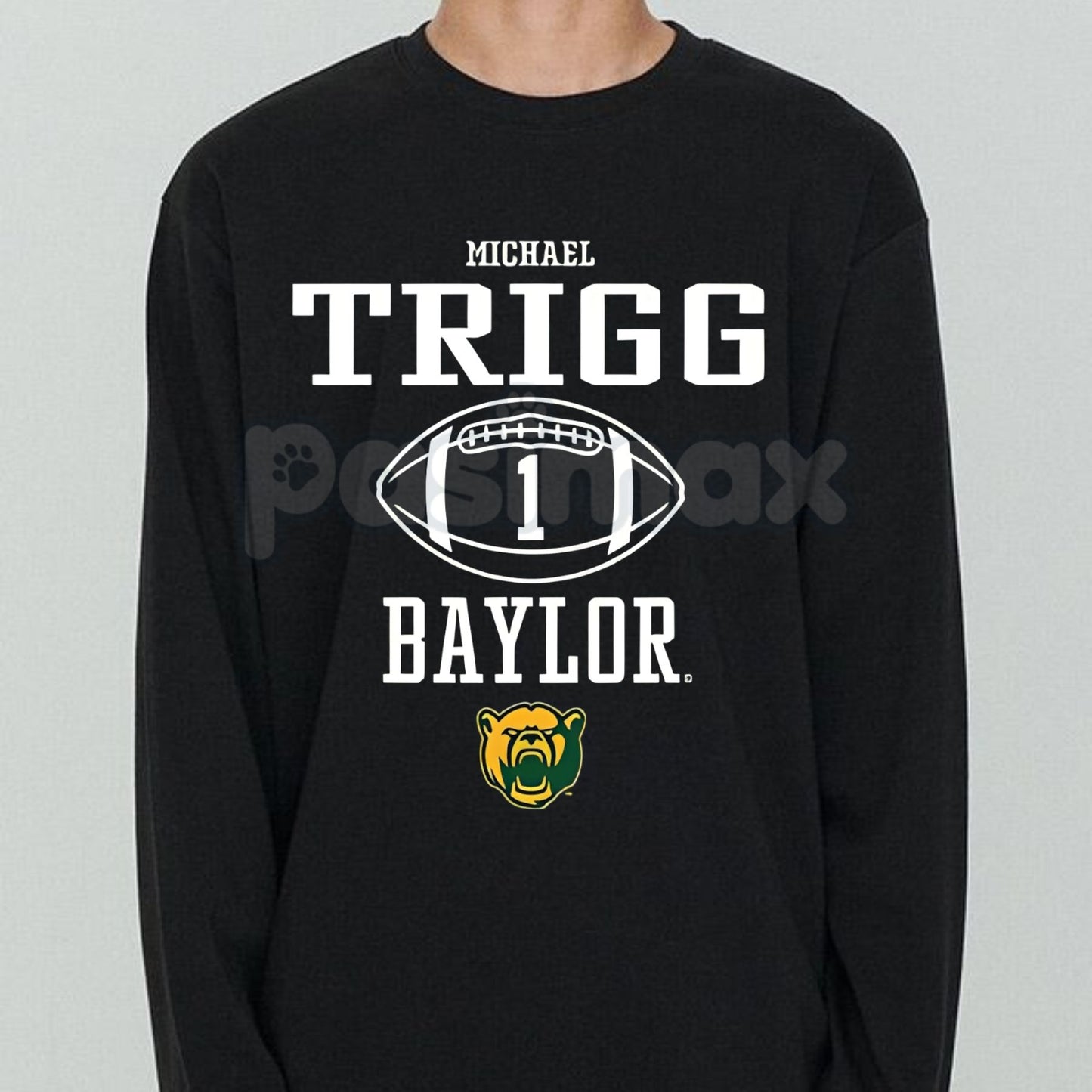 Michael Trigg Baylor Football Game Day Long Sleeve T-Shirt | Sport Icon NIL Apparel | Bears Collegiate Fan Gear