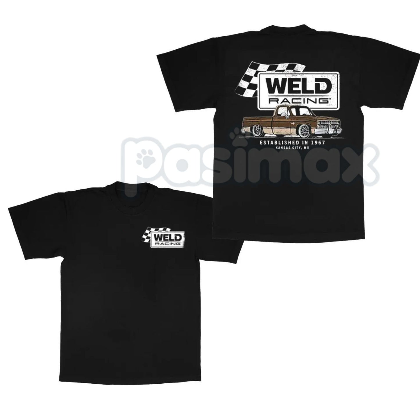 Weld Racing C10 Truck Classic T-Shirt – Retro Square Body 2-Sided Graphic Tee, Premium 100% Cotton Custom Pickup Top, Soft Lived-In Heavyweight Trucker Gift, Made in USA