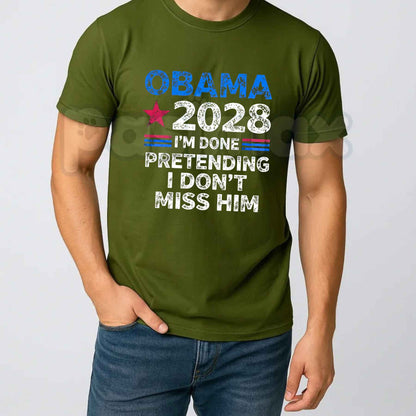 Obama 2028 Political Graphic T-Shirt – Hope & Campaign Style Unisex Tee