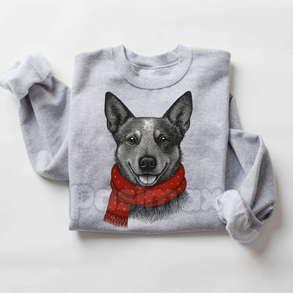 Santa Paws Christmas Dog Sweatshirt – Sport Grey Crewneck for Dog Lovers | Dog Mom Gift