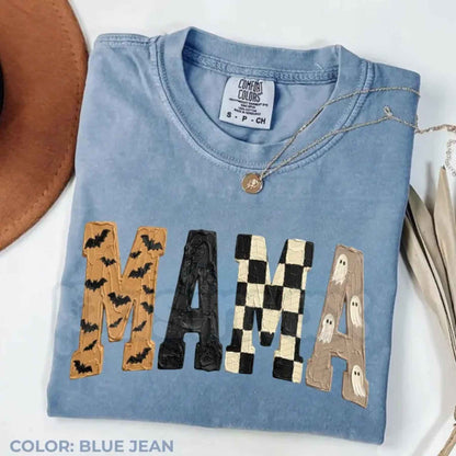 Comfort Colors® Halloween Mama T-Shirt – Spooky Mama Graphic Tee, Trendy Fall Mom Unisex Top & Gift
