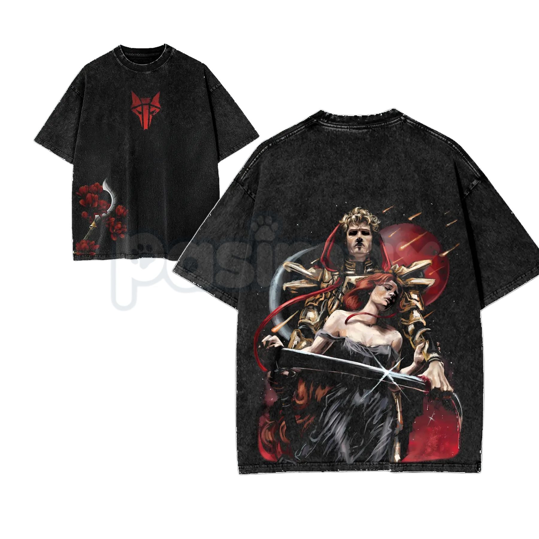 Red Rising Reaper of Mars Oversized Washed Tee – Pasimax