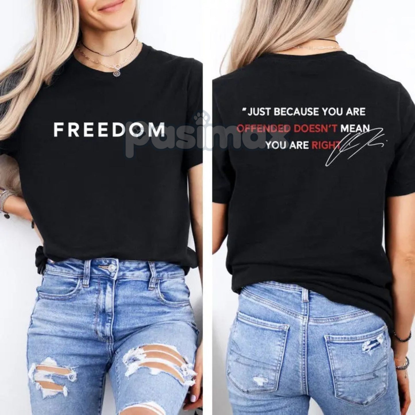 "Just Because You Are Offended" Charlie Kirk T-Shirt - Patriotic Freedom Shirt, Conservative Apparel