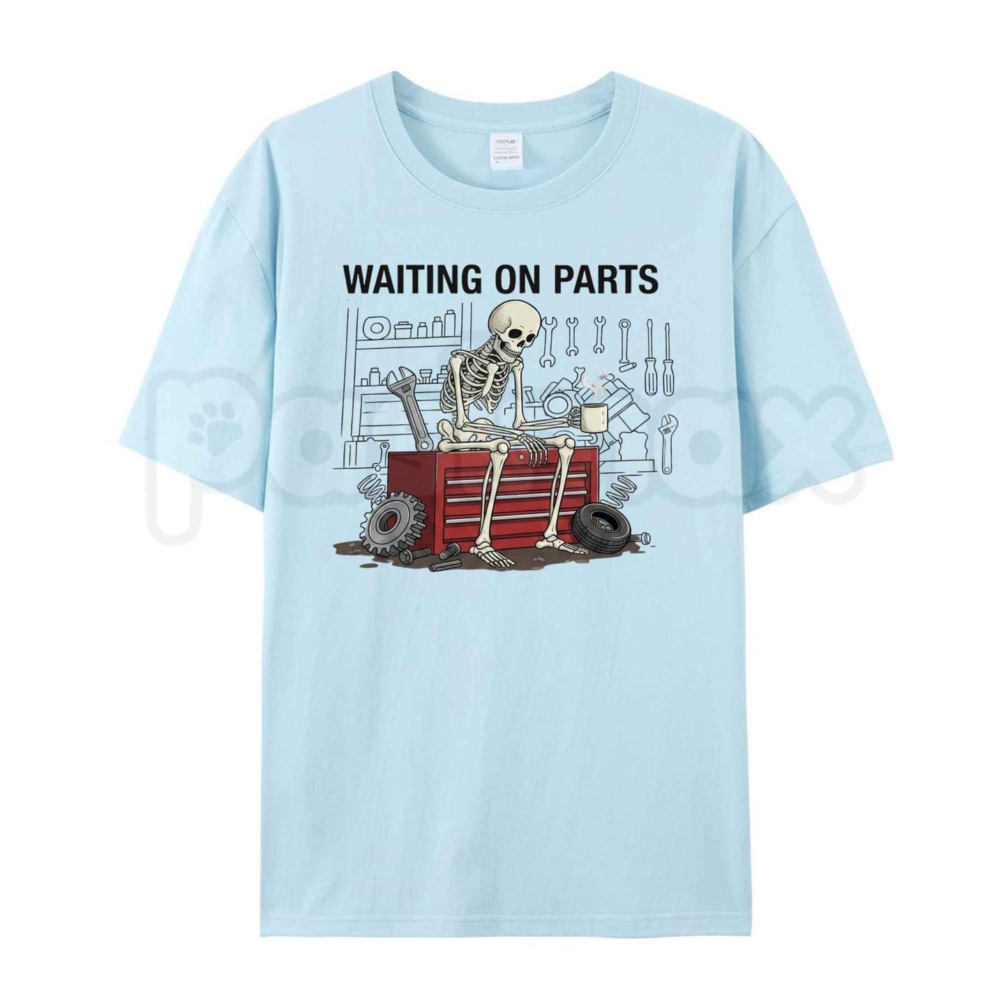 Wrench & Bones Garage Skeleton Tee – Funny Car Enthusiast Gift, Mechanic Humor Graphic Shirt for Men & Women