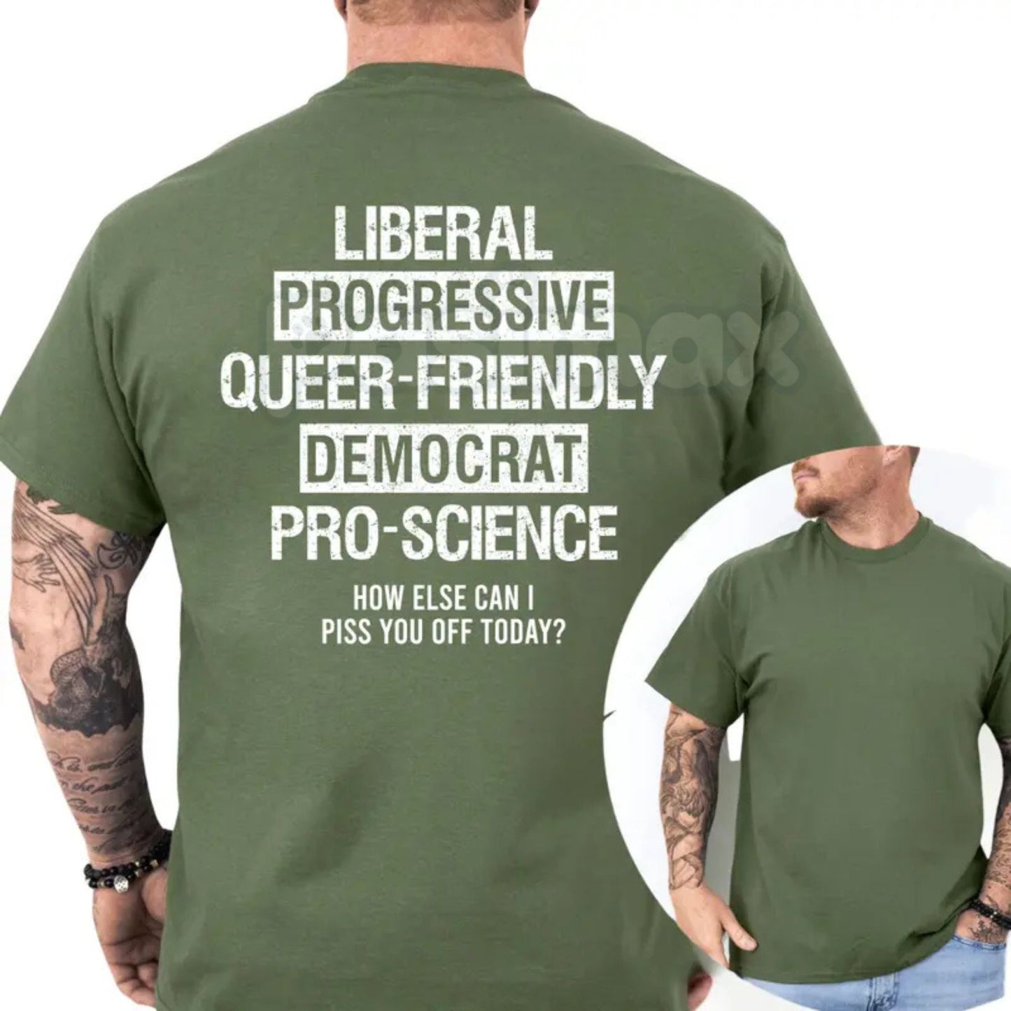 Liberal Progressive "Pro-Science" T-Shirt – Queer Friendly Democrat Graphic Tee, Premium 100% Cotton Social Justice Top, Soft Lived-In Heavyweight Inclusive Activist Shirt, Made in USA