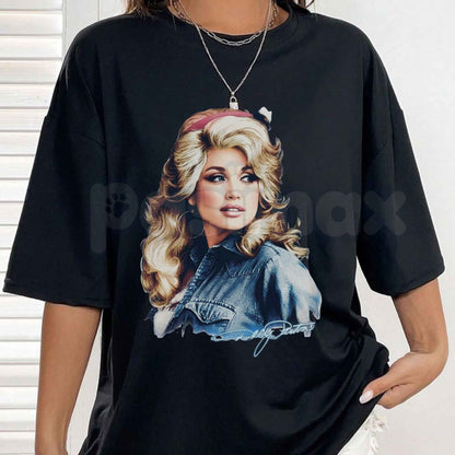 Vintage 80s Dolly Parton T-Shirt – Retro Country Music Queen Unisex Cotton Graphic Tee