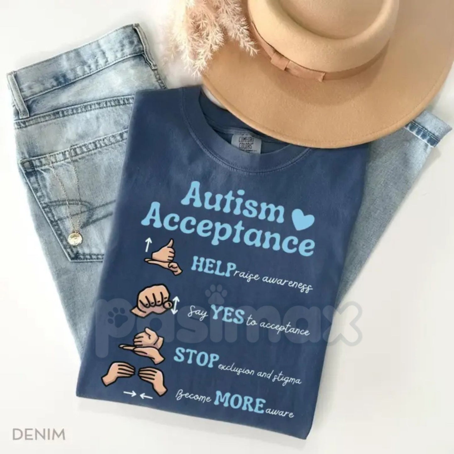 Comfort Colors® Autism Acceptance T-Shirt – Neurodiversity Advocacy Graphic Tee, Aesthetic SPED Teacher Gift, April Autism Awareness Month Shirt