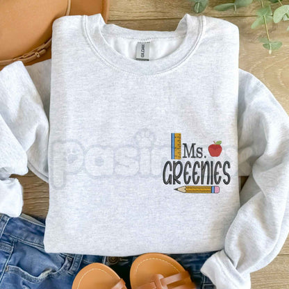 Personalized Teacher Sweatshirt – Custom Embroidered Name Crewneck