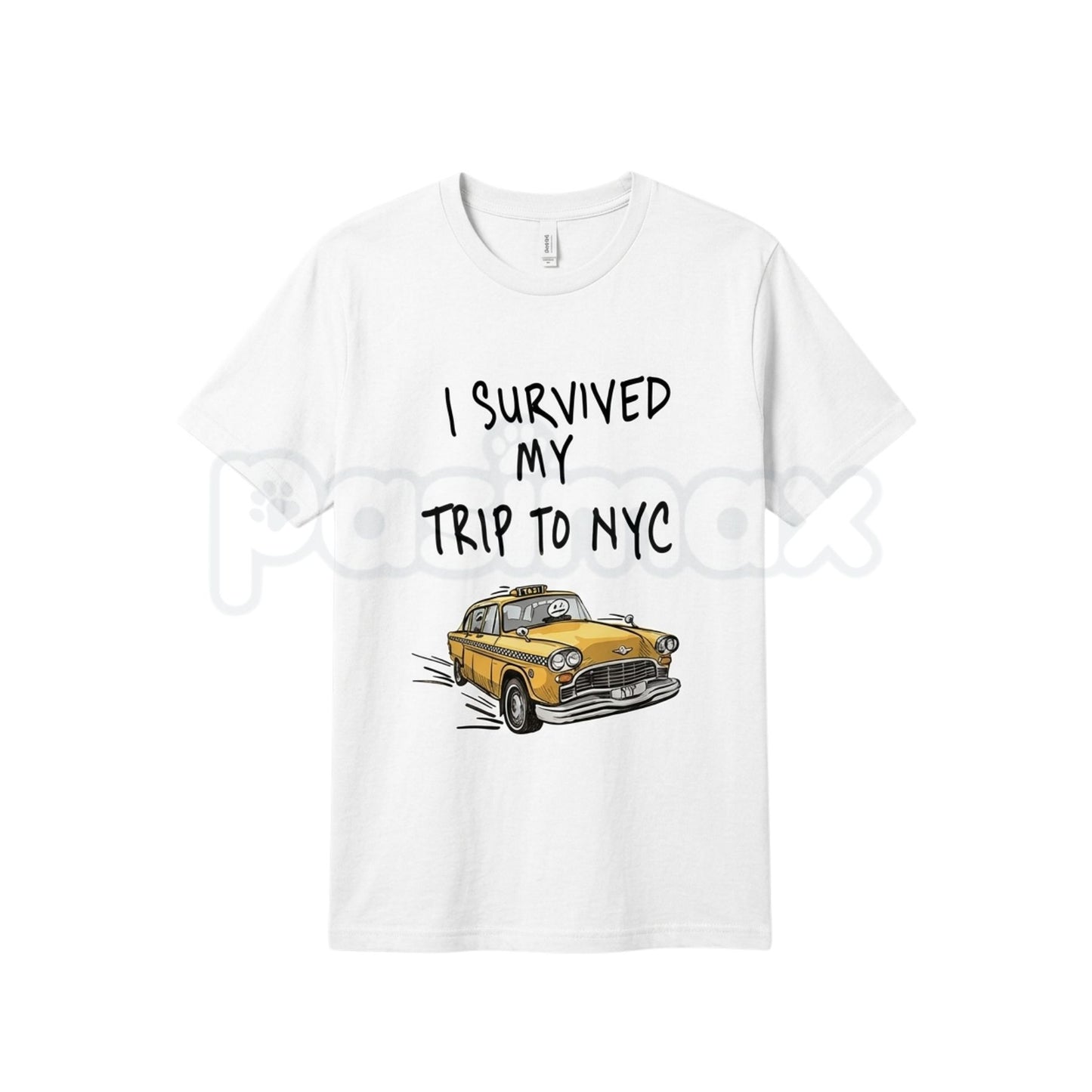 "I Survived My Trip To NYC" Funny T-Shirt – Retro New York City Souvenir Graphic Tee, Premium 100% Cotton Sarcastic Travel Top, Soft Lived-In Heavyweight Urban Humor, Made in USA