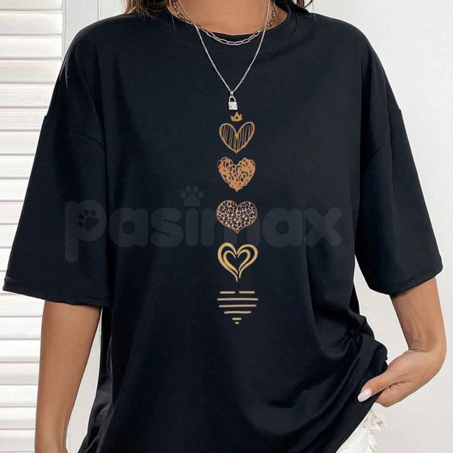 Graphic Heart Print T-Shirt – Trendy Aesthetic Love Unisex Cotton Graphic Tee