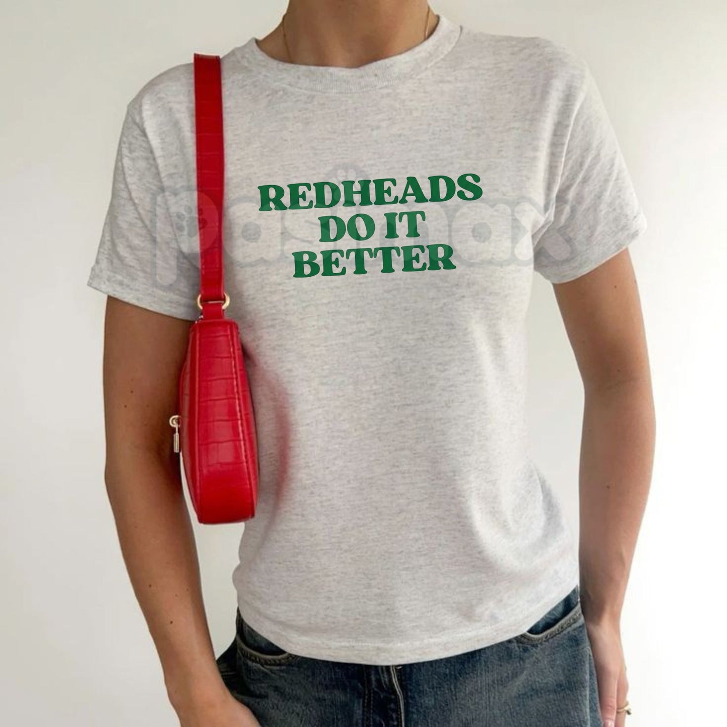 "Redheads Do It Better" Baby Tee - Sassy Red Hair Pride Graphic Top, Y2K Style Gingers Rule Crop Tee, Premium 100% Cotton Redhead Gift, Trendy Aesthetic Slogan Shirt, Soft Lived-In Heavyweight Fitted Tee