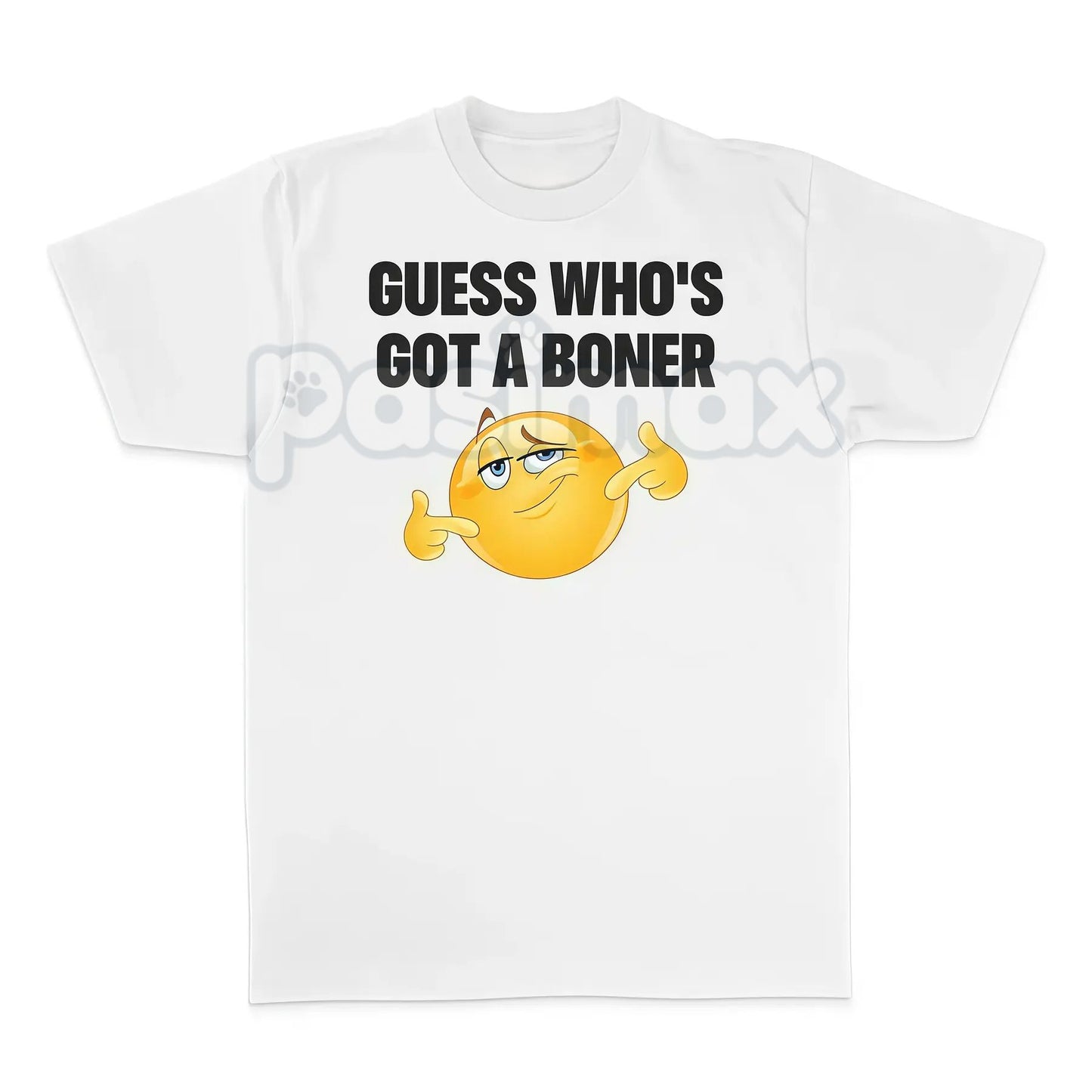 "Guess Who's Got A Boner" T-Shirt - Explicit Crude Humor Tee, Provocative Streetwear Graphic Tee, Unisex Adult Shock Slogan Apparel