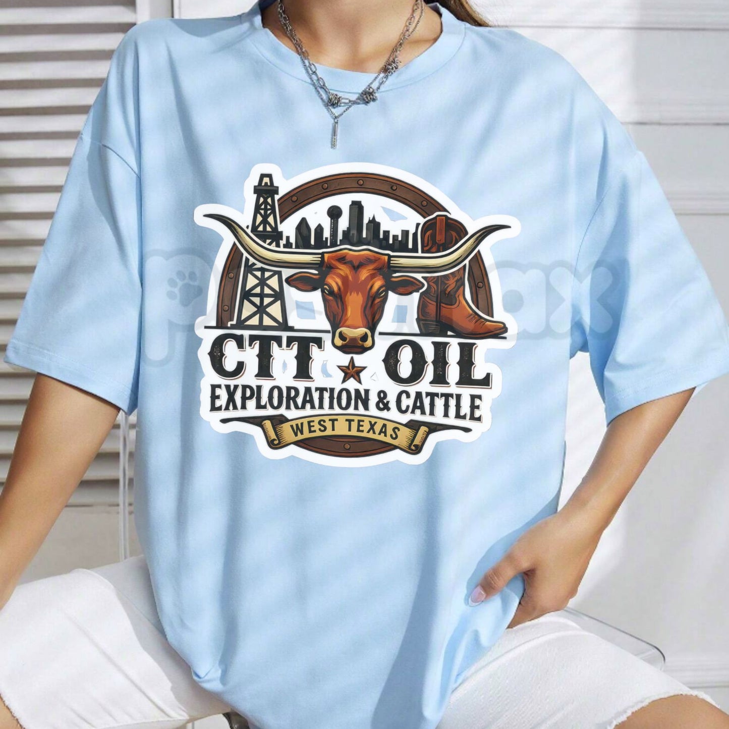 CTT West Texas Oil & Ranching T-Shirt - Oilfield Legend Exploration Tee, Permian Basin Cattle Co. Graphic Shirt, Premium Heavyweight Industrial Western Apparel, West Texas Pride Working Man Top, Authentic Texas Oil Patch Gear