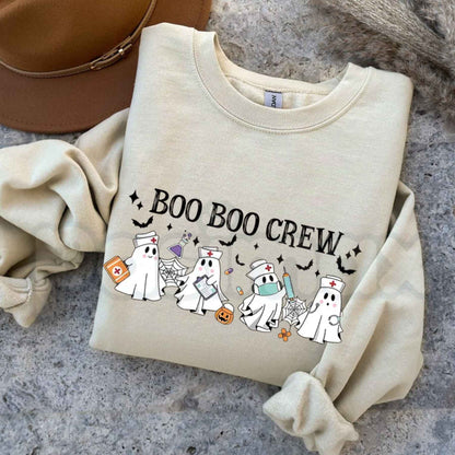 Boo Boo Crew Sweatshirt | Funny Halloween Nurse & Pediatric Healthcare Top