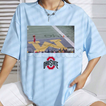 Buckeye Ohio Snow T-Shirt - Ohio State Buckeyes Winter Fan Tee, Midwest Cold Weather Apparel, OSU Seasonal Graphic Shirt