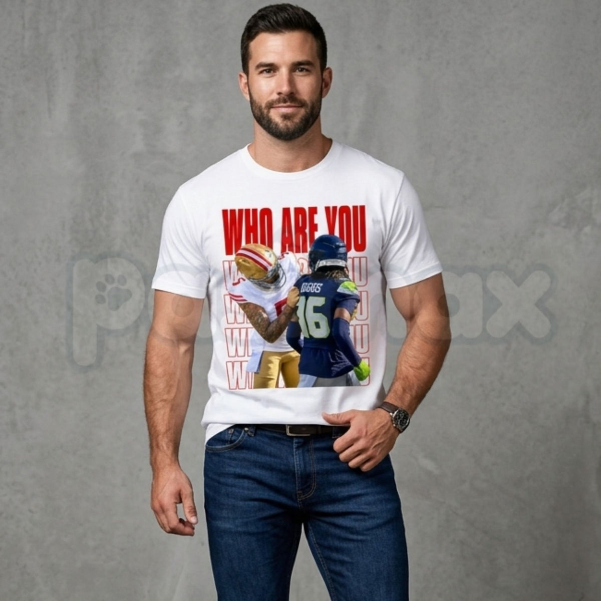 Who Are You Graphic Shirt – Football Rivalry Print Tee & Funny Game Day T-Shirt