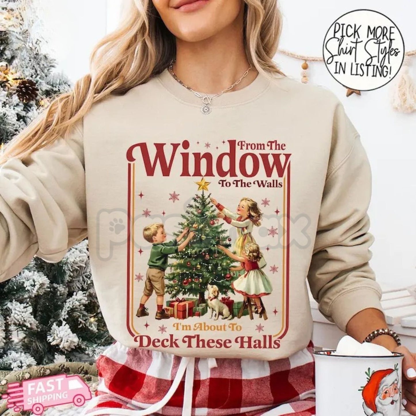Funny "Deck These Halls" Christmas Sweatshirt – Innuendo Holiday Humor Crewneck
