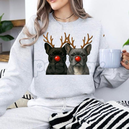 Christmas Reindeer Dog Sweatshirt – Festive Pet Graphic Holiday Apparel