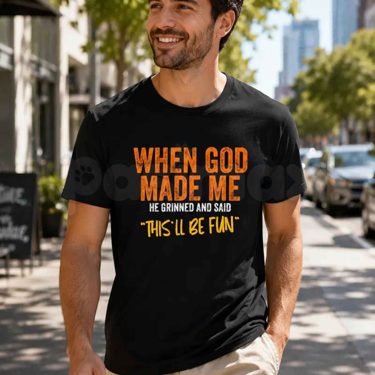 When God Made Me Thisll Be Fun T-Shirt – Christian Humor Faith Quote Unisex Tee